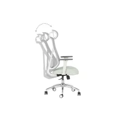 ЕРГОНОМИЧЕН СТОЛ CARMEN 7901 W ЕКО КОЖА - СИВ-СВЕТЛОЗЕЛЕН_7