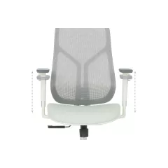 ЕРГОНОМИЧЕН СТОЛ CARMEN 7901 W ЕКО КОЖА - СИВ-СВЕТЛОЗЕЛЕН_8