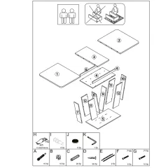 РАЗТЕГАТЕЛНА ТРАПЕЗНА МАСА VEGAS T - ДЪБ СОНОМА / БЯЛ_9