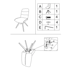 ТРАПЕЗЕН СТОЛ ADUR 1 - ШАМПАНСКО B 03_5