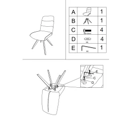 ТРАПЕЗЕН СТОЛ ADUR - СИВ B 90_5 ТРАПЕЗЕН СТОЛ ADUR - СИВ B 90_5