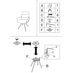 ТРАПЕЗЕН СТОЛ ASCOT 1 - ШАМПАНСКО B 03_5