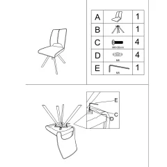 ТРАПЕЗЕН СТОЛ CRAVEN 2 СИЛИКОНОВА КОЖА - СИВ 67_5