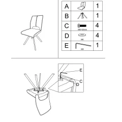 ТРАПЕЗЕН СТОЛ CRAVEN 2 - СВЕТЛОСИВ MJ 3_4