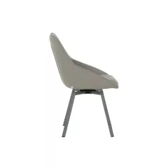 ТРАПЕЗЕН СТОЛ WIGAN 2 СИЛИКОНОВА КОЖА - СИВ 43_3