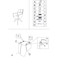 ТРЕПЕЗЕН СТОЛ BURY 1 - КРЕМ R 28_5