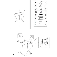 ТРЕПЕЗЕН СТОЛ BURY 2 - СИВ R 07_6