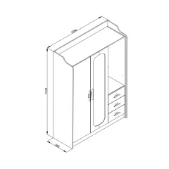 ТРИКРИЛЕН ДЕТСКИ ГАРДЕРОБ VALENCIA_1