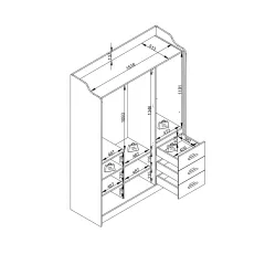 ТРИКРИЛЕН ДЕТСКИ ГАРДЕРОБ VALENCIA_2