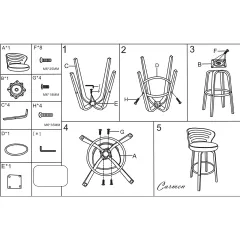 БАР СТОЛ CARMEN 4041 - ОРЕХ - ЧЕРЕН_4 БАР СТОЛ CARMEN 4041 - ОРЕХ - ЧЕРЕН_4