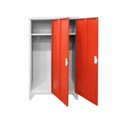 МЕТАЛЕН ШКАФ CARMEN CR-1602 KZ - СИВ / ЧЕРВЕН_1