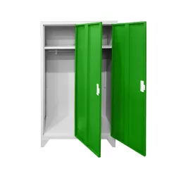МЕТАЛЕН ШКАФ CARMEN CR-1602 KZ - СИВ / ЗЕЛЕН_1