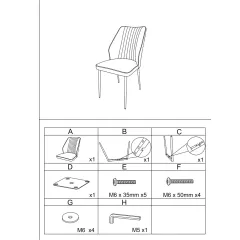 ТРАПЕЗЕН СТОЛ LAREDO 2 Y СИЛИКОНОВА КОЖА - АКВАМАРИН 25_5