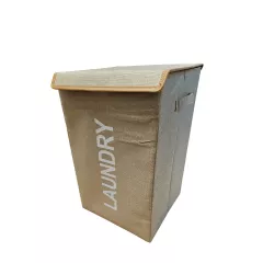 КОШ ЗА ДРЕХИ С КАПАК - ТЕКСТИЛ 33*33*53_0