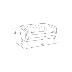 ДВУМЕСТНО КАНАПЕ GRETA - СВЕТЛОСИВ РО_3