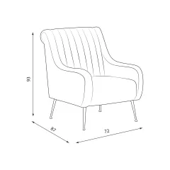 КРЕСЛО ANITA - ЖЪЛТО HLR_3