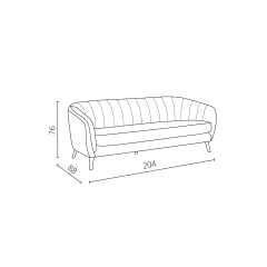 ТРИМЕСТНО КАНАПЕ GRETA - СИВ FR_3