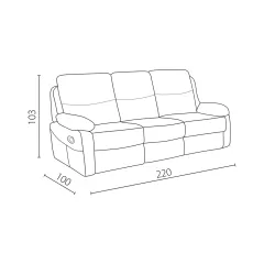 ДИВАН - ТРОЙКА С ЕЛЕКТРИЧЕСКИ РЕЛАКС МЕХАНИЗЪМ SELENA LUX - БЕЖОВ 105_5