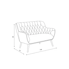 ДВУМЕСТНО КАНАПЕ BERGUN - БЕЖОВ SJ_3