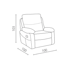 ФОТЬОЙЛ С ЕЛЕКТРИЧЕСКИ РЕЛАКС МЕХАНИЗЪМ SELENA LUX - ТЪМНОСИВ 457_4