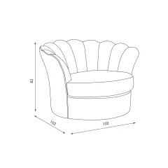 КРЕСЛО ARNE - СИВ HLR_8
