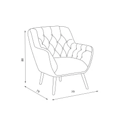 КРЕСЛО BERGEN - СИН SJ_3