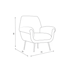 КРЕСЛО HILDA - СИВ V_4