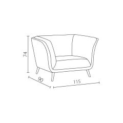 КРЕСЛО LENA - СВЕТЛОСИВО 70_3