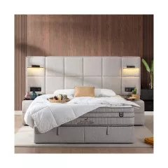 ТАПИЦИРАНА СПАЛНЯ С МАТРАК COMFORT - СИВ 02_2