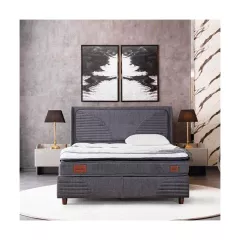 ТАПИЦИРАНА СПАЛНЯ С МАТРАК STRESS ZERO - АНТРАЦИТ 14_1