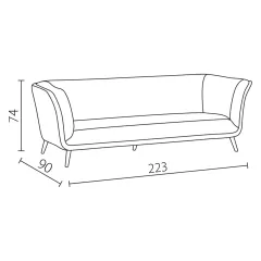 ТРИМЕСТНО КАНАПЕ LENA - КРЕМ 11_3