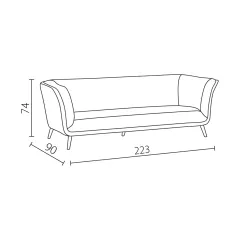 ТРИМЕСТНО КАНАПЕ LENA - СВЕТЛОСИВО 70_3