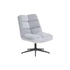 КРЕСЛО С ТАБУРЕТКА JANET - СВЕТЛОСИВ_1