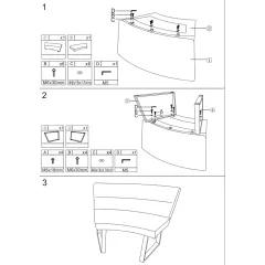 КУХНЕНСКИ ДИВАН МОДУЛ GUMI - ТЪМНОСИВ R 16_7