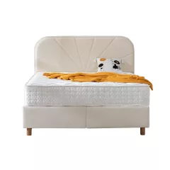 ТАПИЦАРАНА СПАЛНЯ С МАТРАК DELUX PREMIU - КРЕМ_2