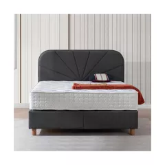 ТАПИЦИРАНА СПАЛНЯ С МАТРАК DELUX PREMIUM - АНТРАЦИТ_1