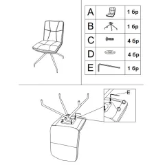 ТРАПЕЗЕН СТОЛ RAMSEY - ГРАФИТ BF 1_6