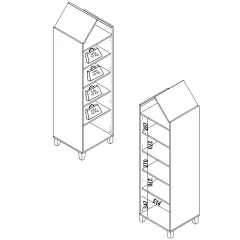 MIAMI ГАРДЕРОБ ДЕСЕН ЕДНОКРИЛЕН - БЯЛ - 2348_4