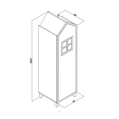 MIAMI ГАРДЕРОБ ЕДНОКРИЛЕН - БЯЛ - 2341_3