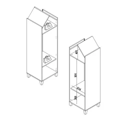MIAMI ГАРДЕРОБ ЕДНОКРИЛЕН - БЯЛ - 2341_4
