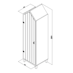 MIAMI ГАРДЕРОБ ЛЯВ ЕДНОКРИЛЕН - БЯЛ - 2349_3