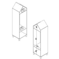 MIAMI ГАРДЕРОБ ЛЯВ ЕДНОКРИЛЕН - БЯЛ - 2349_4