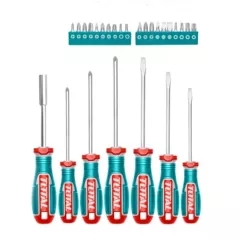 КОМПЛЕКТ ОТВЕРТКИ И БИТОВЕ,МАГНИТНИ TOTAL 27 ЧАСТИ/ S2726_0