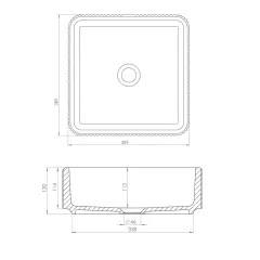 МИВКА ЗА БАНЯ ТИП КУПА VIGO SQUARE 39*39 GREEN MATT_1