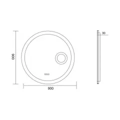 ОГЛЕДАЛО LED D90 ХЕРА - 1813_1