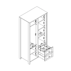 ДВУКРИЛЕН ДЕТСКИ ГАРДЕРОБ OSLO_4