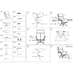 КРЕСЛО С ТАБУРЕТКА EMA - СИНЬО_8
