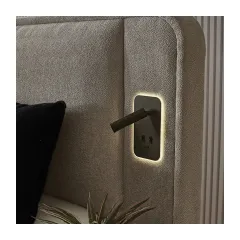 ТАПИЦИРАНА СПАЛНЯ С МАТРАК CANCUN 180 X 200 - БЕЖОВ 04_4