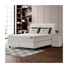 ТАПИЦИРАНА СПАЛНЯ С МАТРАК COMO 160 X 200 - КРЕМ AN_4