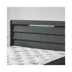 ТАПИЦИРАНА СПАЛНЯ С МАТРАК COTTON 140 X 200 - ГРАФИТ 501_5